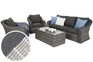 Meble ogrodowe technorattanowe Foggia Light Grey / Grey Melange - Meble ogrodowe - miniaturka - grafika 1