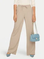 Spodnie damskie - ONLY Spodnie materiałowe Goa 15363676 Beżowy Straight Fit - miniaturka - grafika 1