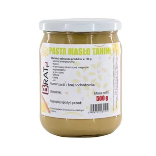 BRAT PASTA SEZAMOWA TAHINI 500 g - BRAT - Pasty warzywne - miniaturka - grafika 1