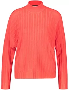 Taifun Damski sweter z wzorem w prążki, sweter z długim rękawem, sweter z dzianiny, sweter z długim rękawem, sweter z okrągłym dekoltem, w paski, Chilli, 40 - Swetry damskie - miniaturka - grafika 1