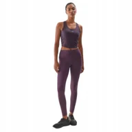 Legginsy - Legginsy treningowe damskie ze średnim stanem, r. XS fioletowe - miniaturka - grafika 1
