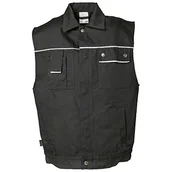 Garnitury - Rozmiar XXXL męska kamizelka Planam Canvas 320 czarna model 2164 - miniaturka - grafika 1