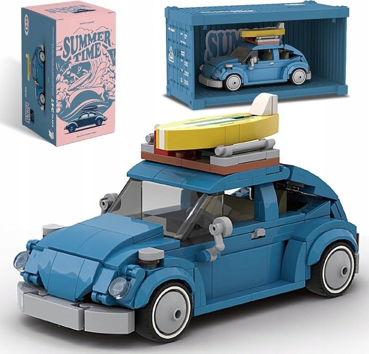 Klocki konstrukcyjne model VW Beetle – 347 el. samochód gablota (347PCS)