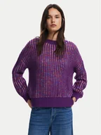 Swetry damskie - Desigual Sweter Whitehorse 24WWJF34 Fioletowy Regular Fit - miniaturka - grafika 1