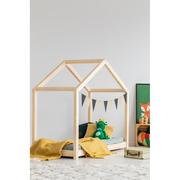 Łóżka dla dzieci i młodzieży - Łóżko dziecięce w kształcie domku z drewna sosnowego 70x140 cm Mila RM – Adeko - miniaturka - grafika 1