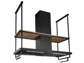 Okapy kuchenne - Nortberg Centropolis Premium Wood Black Matt 180 - miniaturka - grafika 1