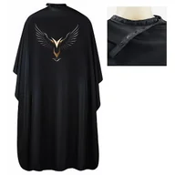 Peleryny fryzjerskie - TEMU Luksusowy czarny kapelusz z salonu z złotym wzorem skrzydeł - Profesjonalny fartuch do fryzjerki do stylizacji, farbowania i przycinania - - miniaturka - grafika 1