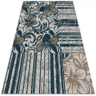 Modny winylowy dywan Kwiaty i linie 120x180 cm - Dywany - miniaturka - grafika 1
