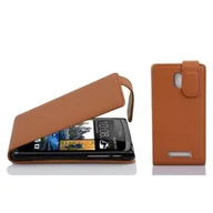 Etui i futerały do telefonów - Cadorabo cador Abo  Flip Style etui do HTC Desire 500  Case Cover pokrowiec ochronny torba na notebooka, koniakowo-brązowy DE-101617 - miniaturka - grafika 1