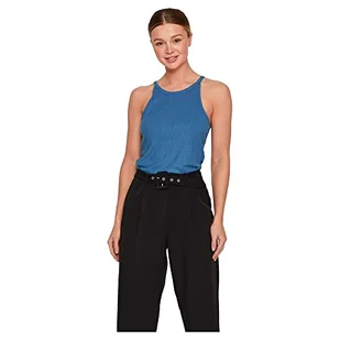 Vila Top z paskiem, federal blue, L - Koszulki i topy damskie - miniaturka - grafika 1