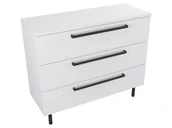 Szafki łazienkowe - Szafka Stojąca Z Blatem ATH 100 cm - Biały Mat - Uchwyty Czarne Matowe - miniaturka - grafika 1