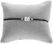 Bransoletki - Bransoletka sznurkowa dowolna LITERKA LITERA SREBRO 925 zaciągana PUDEŁKO - miniaturka - grafika 1