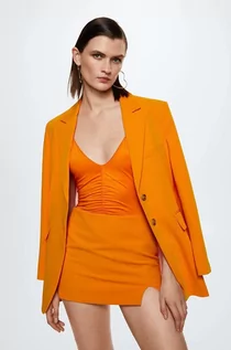 Spódnice - Mango spódnica Mela kolor pomarańczowy mini prosta - grafika 1