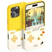 Etui i futerały do telefonów - Etui GAMEBABY z kontrolerem do Apple iPhone 16 Pro Max Żółty - miniaturka - grafika 1