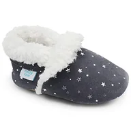 Kapcie damskie - Dotty Fish Unisex Baby Suede Slippers kapcie, szary - Srebrne gwiazdki. - 21 EU - miniaturka - grafika 1