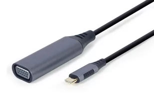 Gembird ADAPTER USB TYP-C DO VGA NA KABLU, KOLOR SZARY A-USB3C-VGA-01 - Adaptery i przejściówki - miniaturka - grafika 1