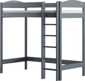 Łóżka dla dzieci i młodzieży - Elior Szare piętrowe łóżko dla jednego dziecka - Igi 3X 190x90 cm - miniaturka - grafika 1