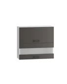 Szafki kuchenne - Szafka Wisząca Alto 2 Fronty Uchylne 1 Witryna 1 Front 80X72 Cm Laminat Grafitowy - miniaturka - grafika 1