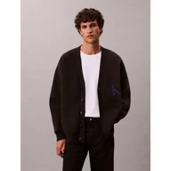 Swetry męskie - Calvin Klein Jeans Kardigan Loose fit z dodatkiem kaszmiru - miniaturka - grafika 1