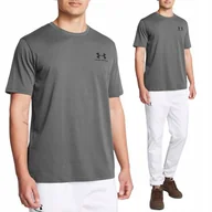 Koszulki męskie - Koszulka Męska Under Armour T-shirt Szybkoschnąca Sportowa 1326799-025 L - miniaturka - grafika 1