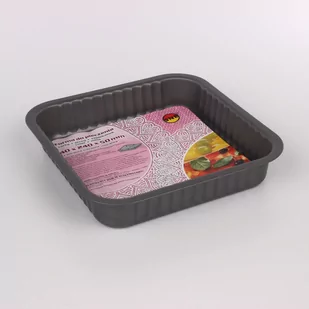 Altom Forma do tarty kwadratowa 24 cm Non-Stick szara - Formy do ciast - miniaturka - grafika 1