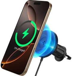 Spigen Uchwyt samochodowy OneTap Pro 4 ITQ13W AirVent Hook Qi2 15W do MagSafe na kratkę nawiewu, czarny - Uchwyty samochodowe do telefonów - miniaturka - grafika 1