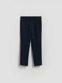Spodnie i spodenki dla chłopców - Reserved - Eleganckie spodnie z wiskozą - granatowy - miniaturka - grafika 1