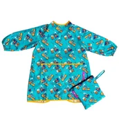 Śliniaki i fartuszki - Tidy Tot - Śliniak Fartuszkowy Długi Z Kieszonką Coverall Bib Train - miniaturka - grafika 1