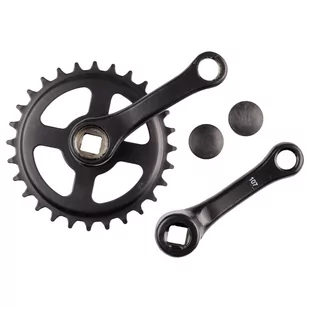Mechanizm korbowy jednoblatowy 28 zębów 90 mm - Części rowerowe - miniaturka - grafika 1