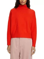 Swetry damskie - ESPRIT Sweter damski, 880 / Bright Orange, L - miniaturka - grafika 1
