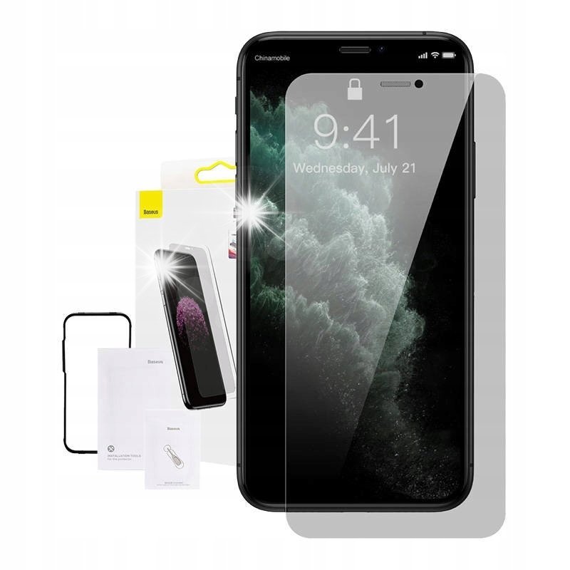 BASEUS WYTRZYMAŁE OCHRONNE SZKŁO HARTOWANE 0.3MM DO TELEFONU IPHONE XR 11
