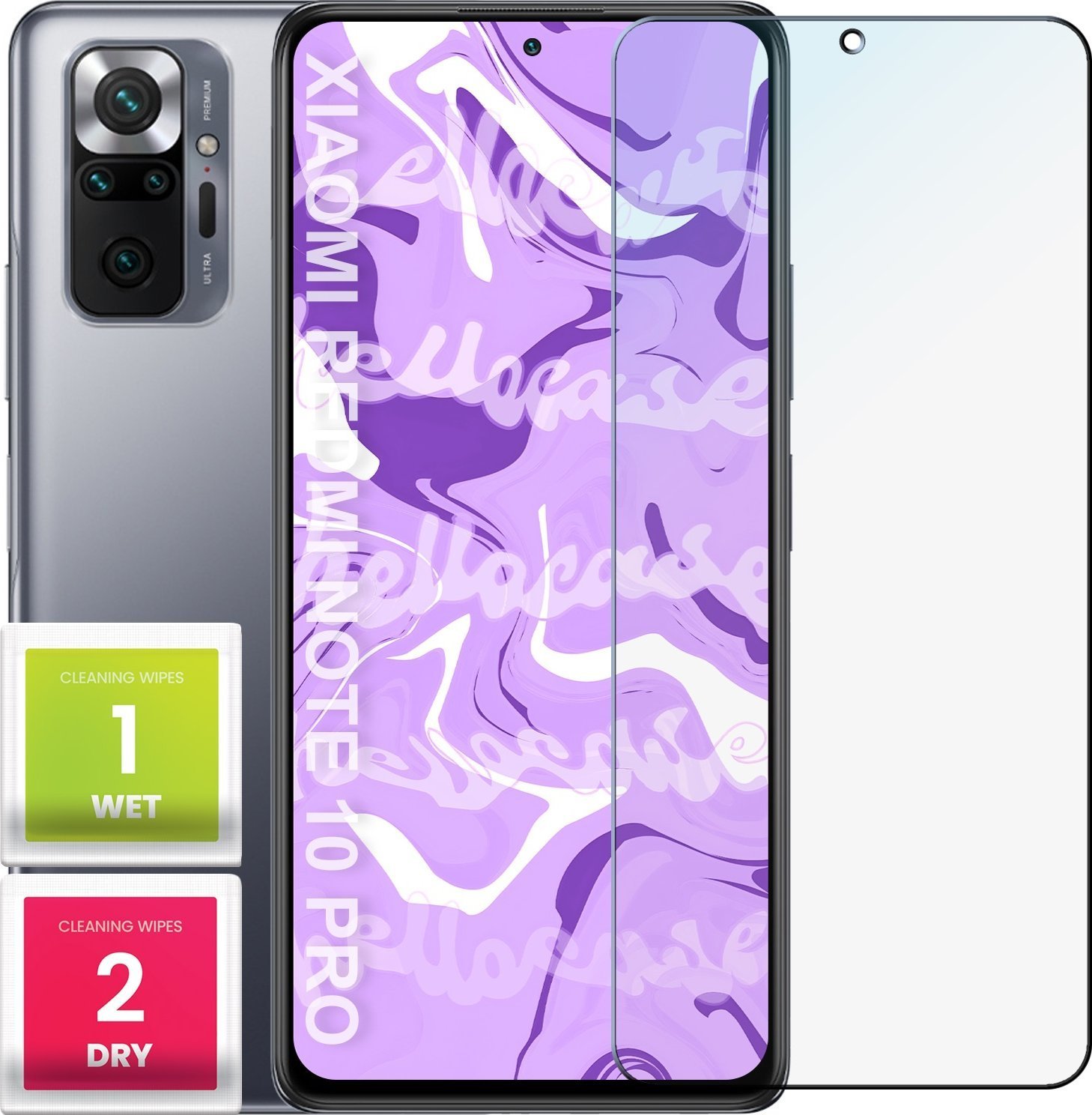Hello Case Szkło Hartowane do Xiaomi Redmi Note 10 Pro szybka 9H, płaskie 2.5D