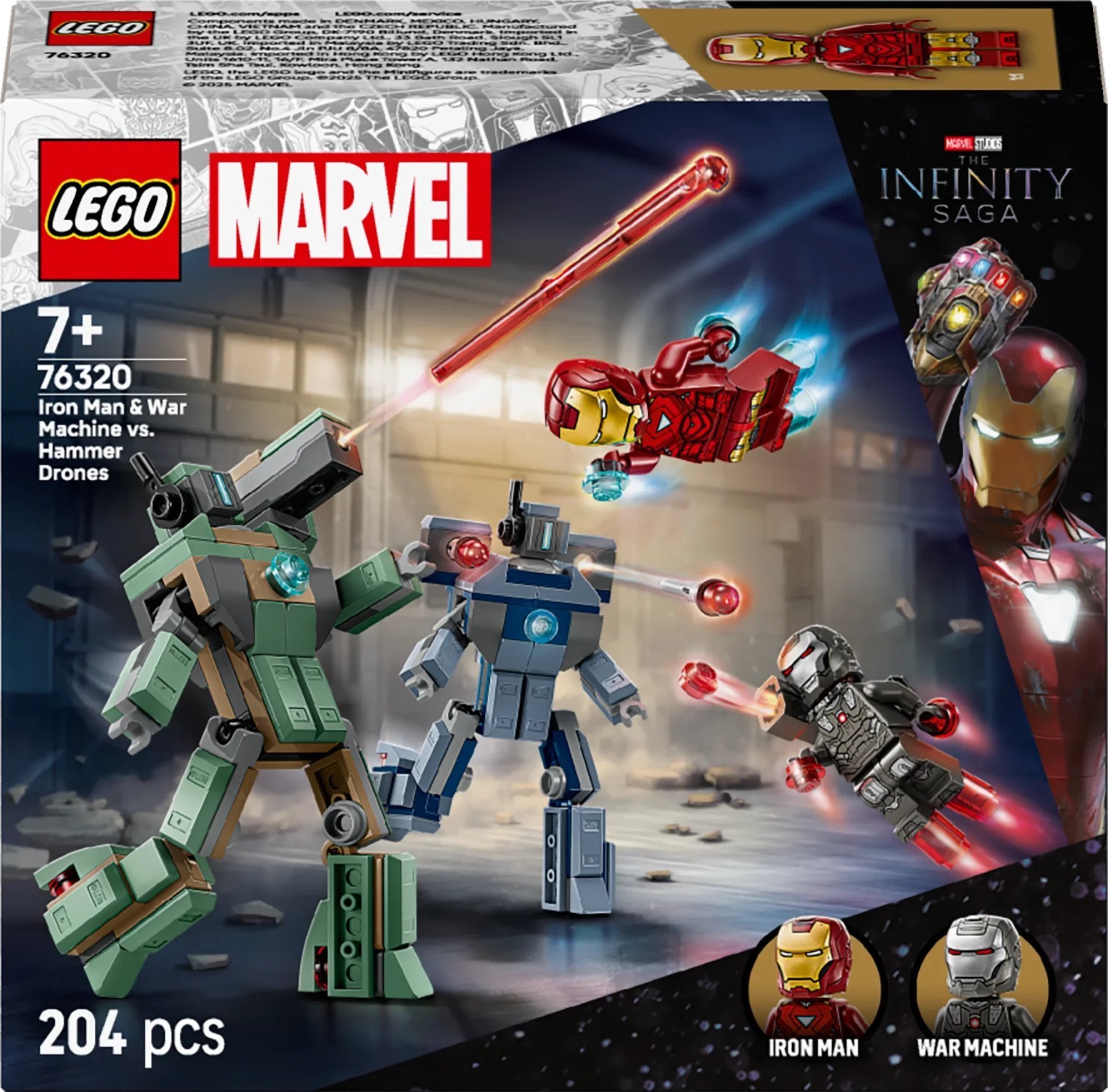 Marvel Iron Man i War Machine kontra drony Hammera 76320