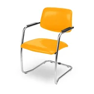 Meble i wyposażenie gabinetów medycznych - Krzesło pacjenta do poczekalni MEGIS Pomarańczowy 17 - miniaturka - grafika 1