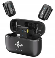 Mikrofony komputerowe - 2x Mini Bezprzewodowy Mikrofon Krawatowy 100m Do Telefonu Usb Type-c Usb-c / Minipods K2 / Czarny - miniaturka - grafika 1