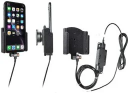 Uchwyt do Apple iPhone 11 z wbudowaną ładowarką samochodową do instalacji na stałe - Uchwyty samochodowe do telefonów - miniaturka - grafika 1