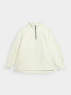Bluzy męskie - Outhorn Polar OTHAW23TFLEM133 Écru Regular Fit - miniaturka - grafika 1