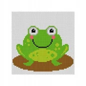 Pasmanteria - Ariadna, kanwa z nadrukiem żabka 1037 - miniaturka - grafika 1