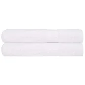 Ręczniki - vidaXL Ręczniki do sauny, 2 szt., białe, 80x200 cm, bawełna 100% - miniaturka - grafika 1