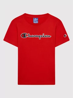 Koszulki dla chłopców - Champion T-Shirt Logo 305770 Czerwony Regular Fit - grafika 1