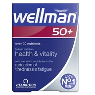 Witaminy i minerały - Vitabiotics Wellman 50+ suplement diety dla mężczyzn po 50. roku życia 30 tabletek - miniaturka - grafika 1