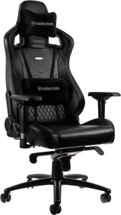 Fotel gamingowy NOBLECHAIRS Epic Real Leather, czarny, 131x84x84 cm - Fotele gamingowe - miniaturka - grafika 1