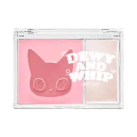 Rozświetlacze do twarzy i ciała - BLACK ROUGE DEWY WHIP CHEEK Kremowy róż i rozświetlacz 15 g - miniaturka - grafika 1