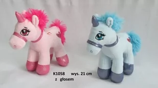 Sun-Day Pluszak Koń z Głosem 21cm K1058 - Maskotki i pluszaki - miniaturka - grafika 1
