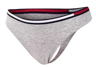 Majtki damskie - TOMMY HILFIGER MAJTKI STRINGI DAMSKIE THONG GREY UW0UW01548 004 - Rozmiar: XS - miniaturka - grafika 1
