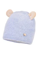 Czapki dla dzieci - Dziecięca czapka na zimę GINO z wełny merino niebieski - miniaturka - grafika 1