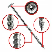 Wkręty - Wkręt do drewna z łbem podkładkowym i gniazdem TX 6x240 mm 100szt. Biały - miniaturka - grafika 1