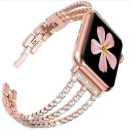 Akcesoria do smartwatchy - Opaska Pasek Bransoleta Diamonds Apple Watch 1/2/3/4/5/6/7/8/Se 38/40/41Mm Rose Gold - miniaturka - grafika 1