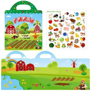 Książeczka z naklejkami - farma - Książki edukacyjne - miniaturka - grafika 1