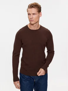 Calvin Klein Sweter Superior K10K109474 Brązowy Regular Fit - Swetry męskie - miniaturka - grafika 1